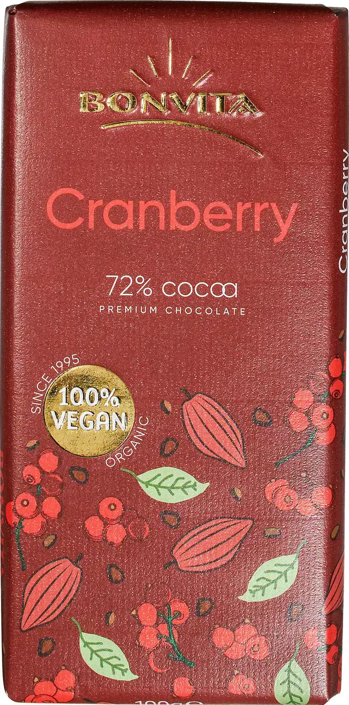 Pure chocolade 72% cranberry