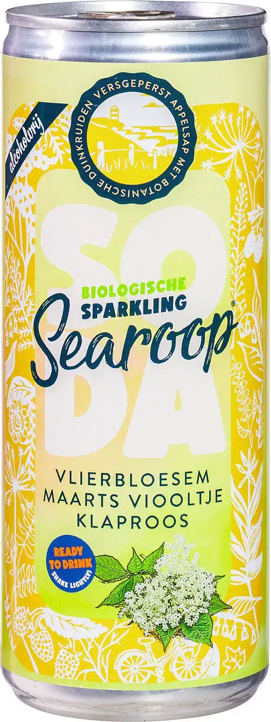 Frisdrank vlierbloesem, maarts viooltje & klaproos