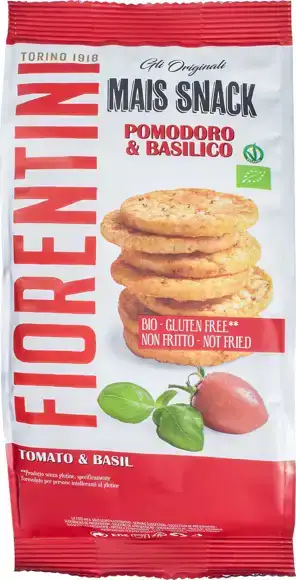 Maissnack tomaat basilicum 50 g