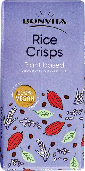 Vegan chocoladereep rice crisps 100 g