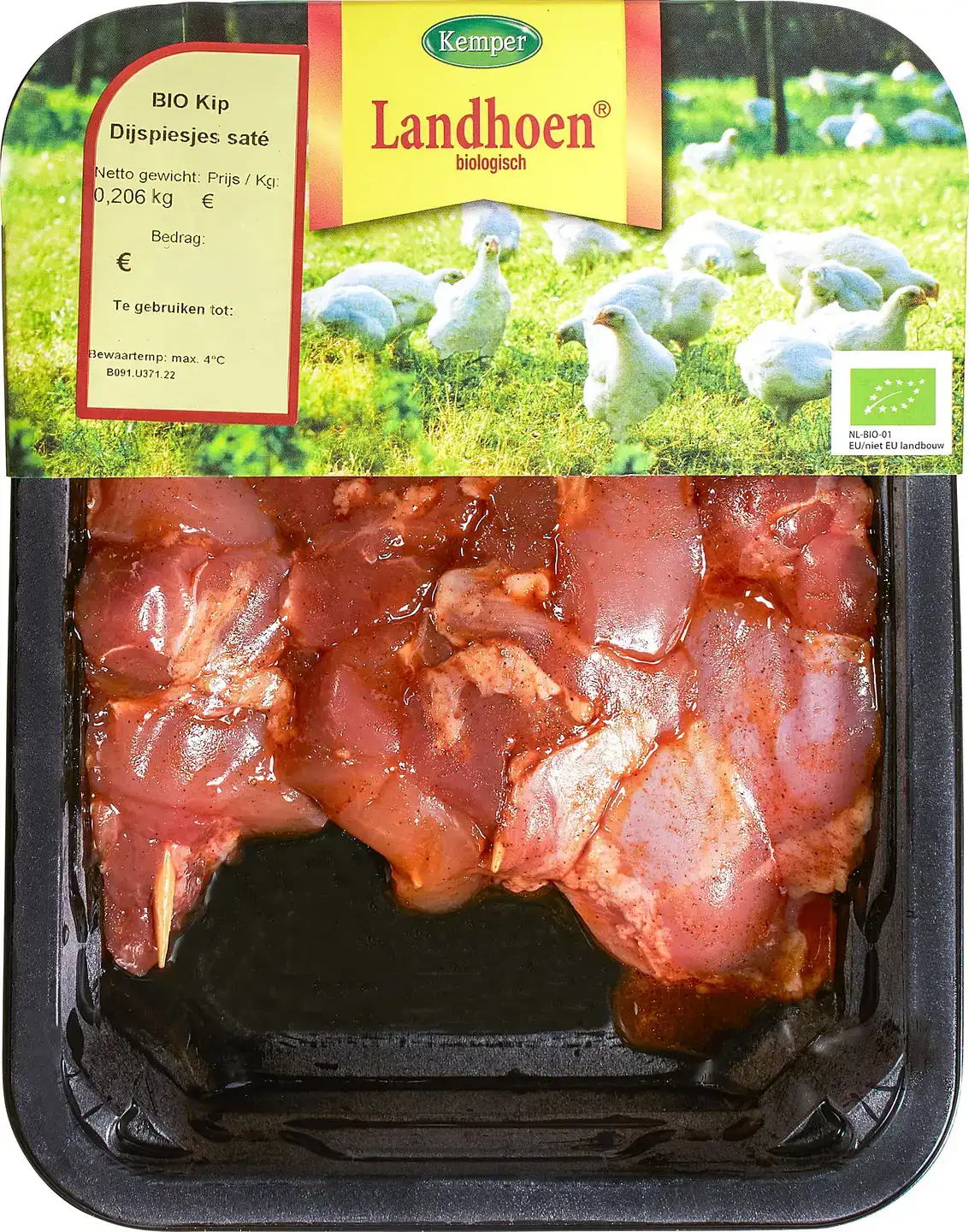 Gemarineerde kippendij spiesjes