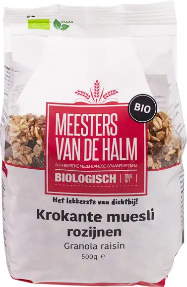 Krokante muesli rozijnen 500 g