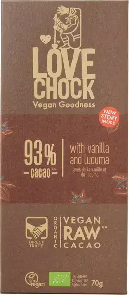 Raw chocolade 93% extra dark 70 g