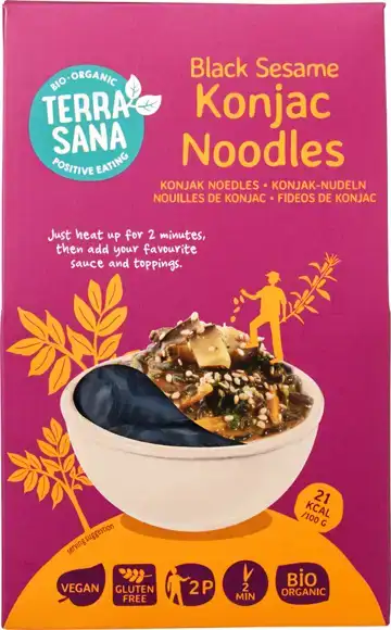 Zwarte sesam konjak noedels 250 g