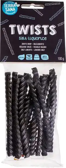 Zoute drop twists 100 g