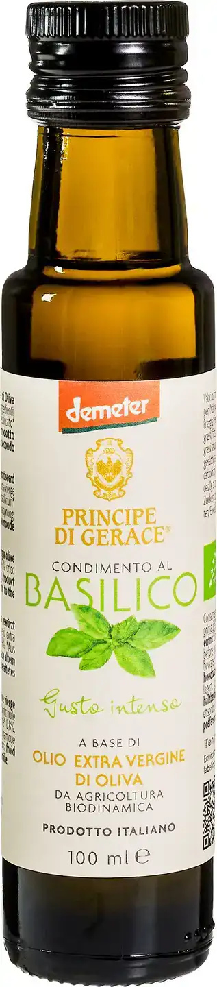 Extra vierge olijfolie basilicum