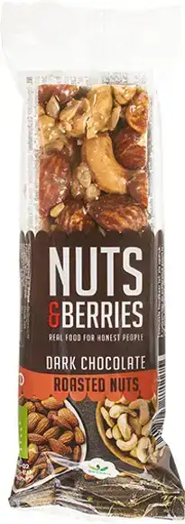 Notenreep pure chocolade geroosterde noten 30 g