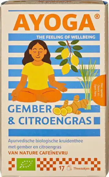 Kruidenthee gember citroengras 34 g