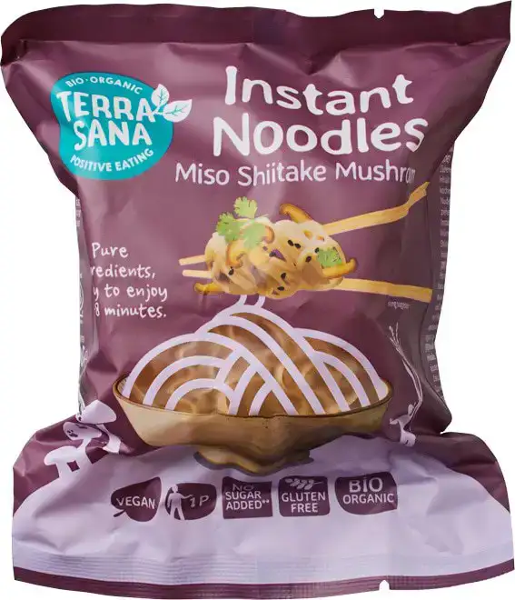 Instant noedels miso shiitake paddenstoel