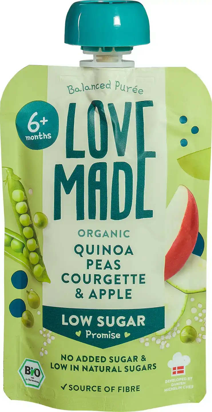 Knijpzakje quinoa erwt courgette appel 6+ mnd