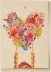 Kaart hart bloemen