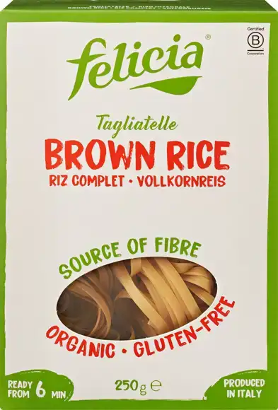 Glutenvrije bruine rijst tagliatelle 250 g