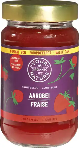 Aardbeien fruitbeleg 375 g