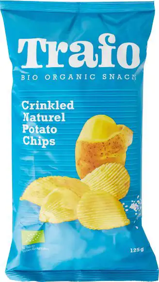 Gezouten ribbelchips 125 g