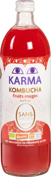 Kombucha rood fruit suikervrij 750 ml