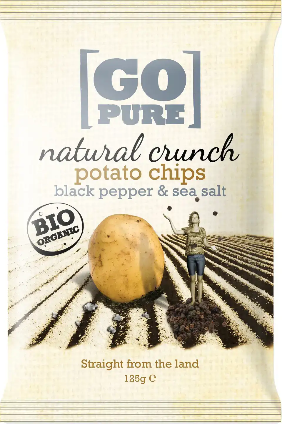 Natural crunch chips zwarte peper & zeezout