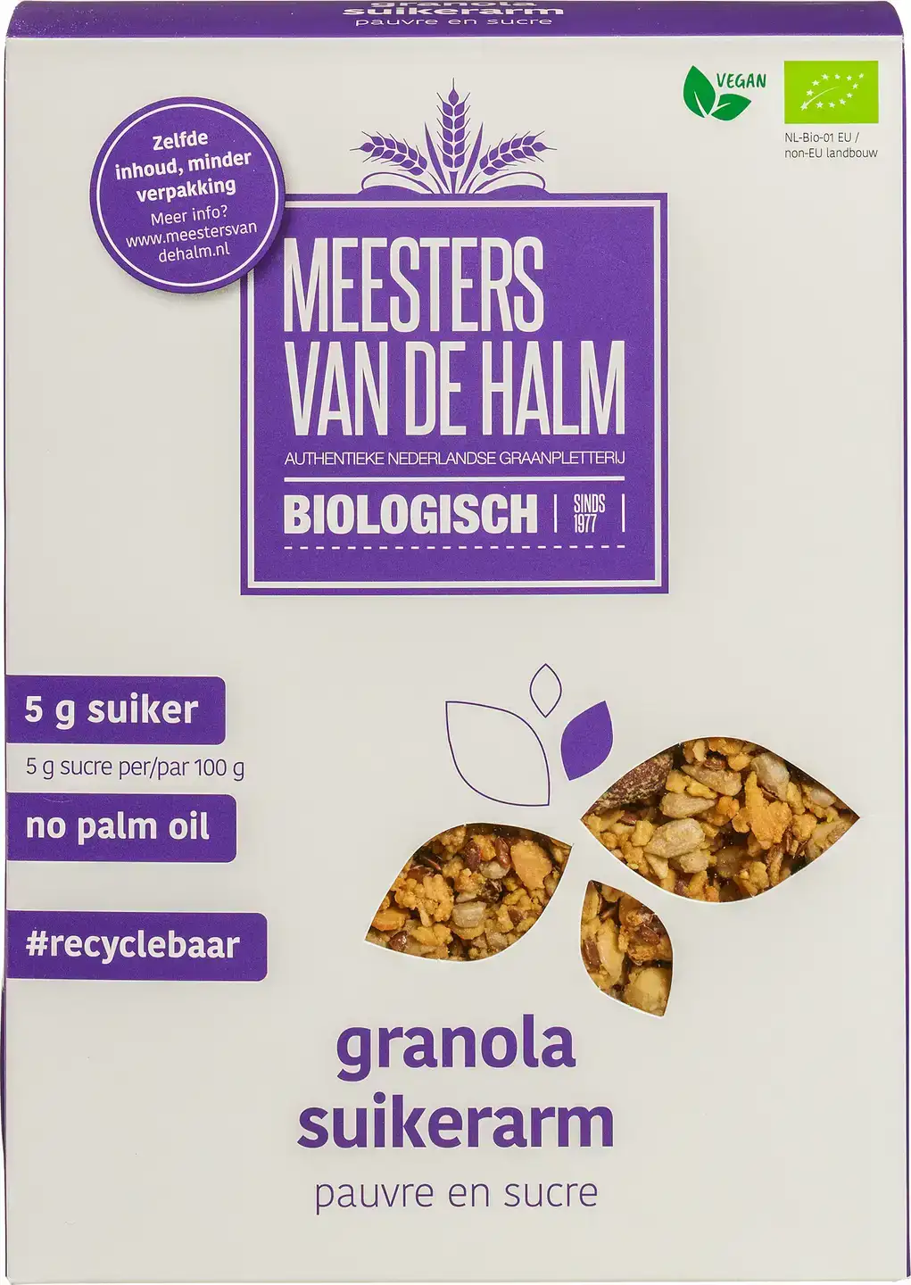 Suikerarme granola