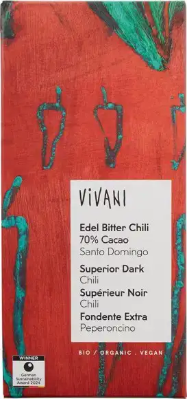 Superior pure chocolade 70% chili 80 g