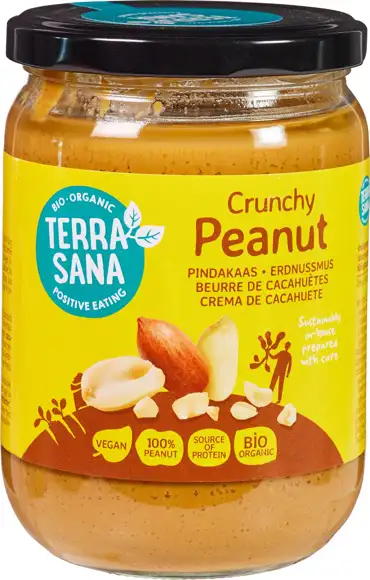Crunchy pindakaas zonder zout 500 g