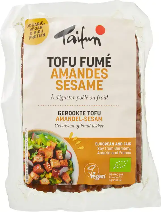 Gerookte tofu amandel-sesam