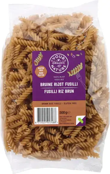 Bruine rijst fusilli 500 g