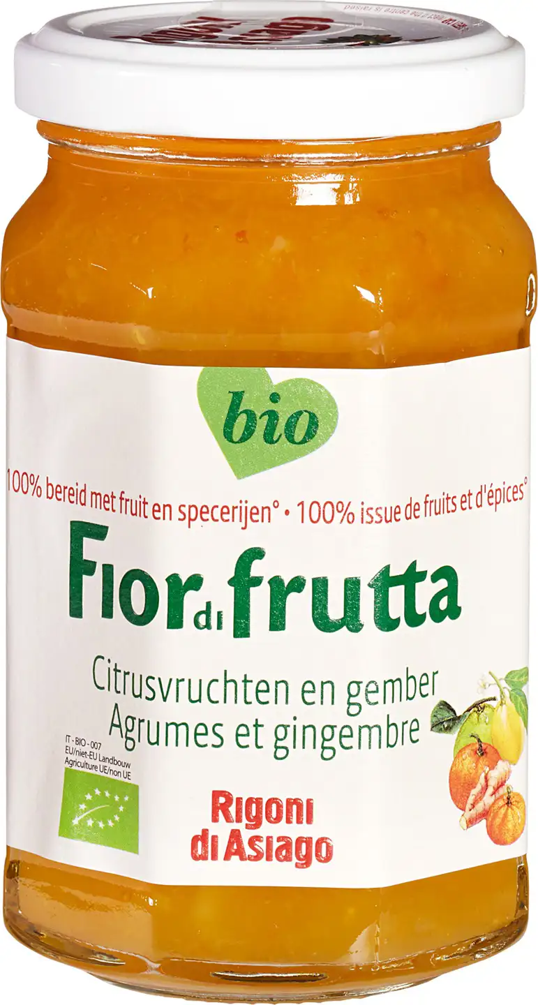 Citrusvruchten en gember fruitbeleg