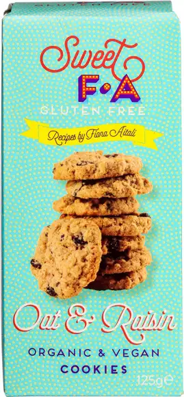 Glutenvrije oat raisin cookies 125 g