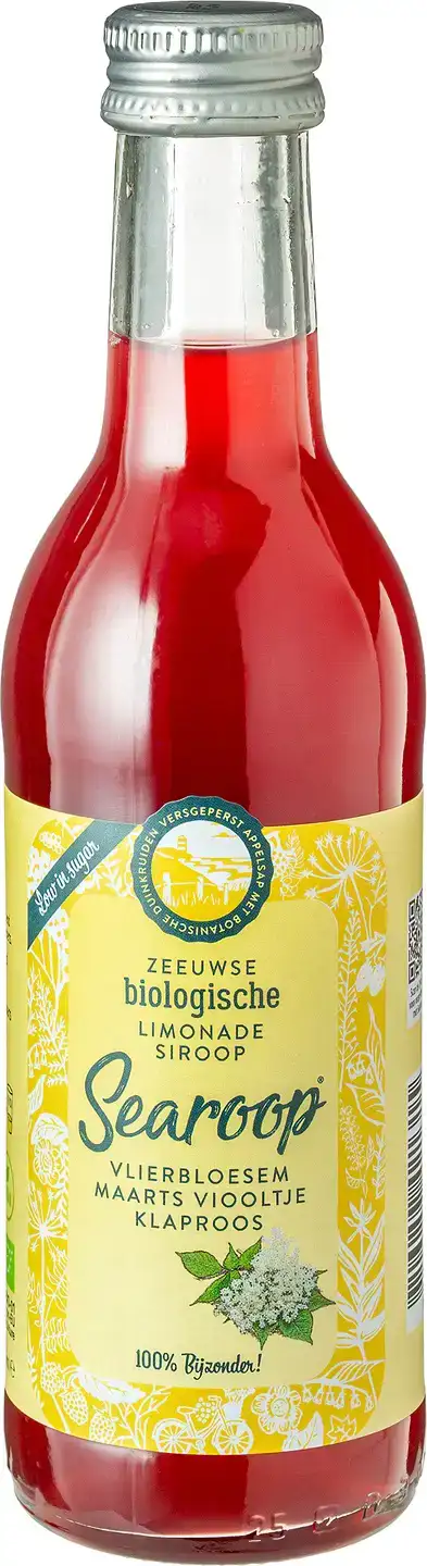 Siroop vlierbloesem, maarts viooltje & klaproos