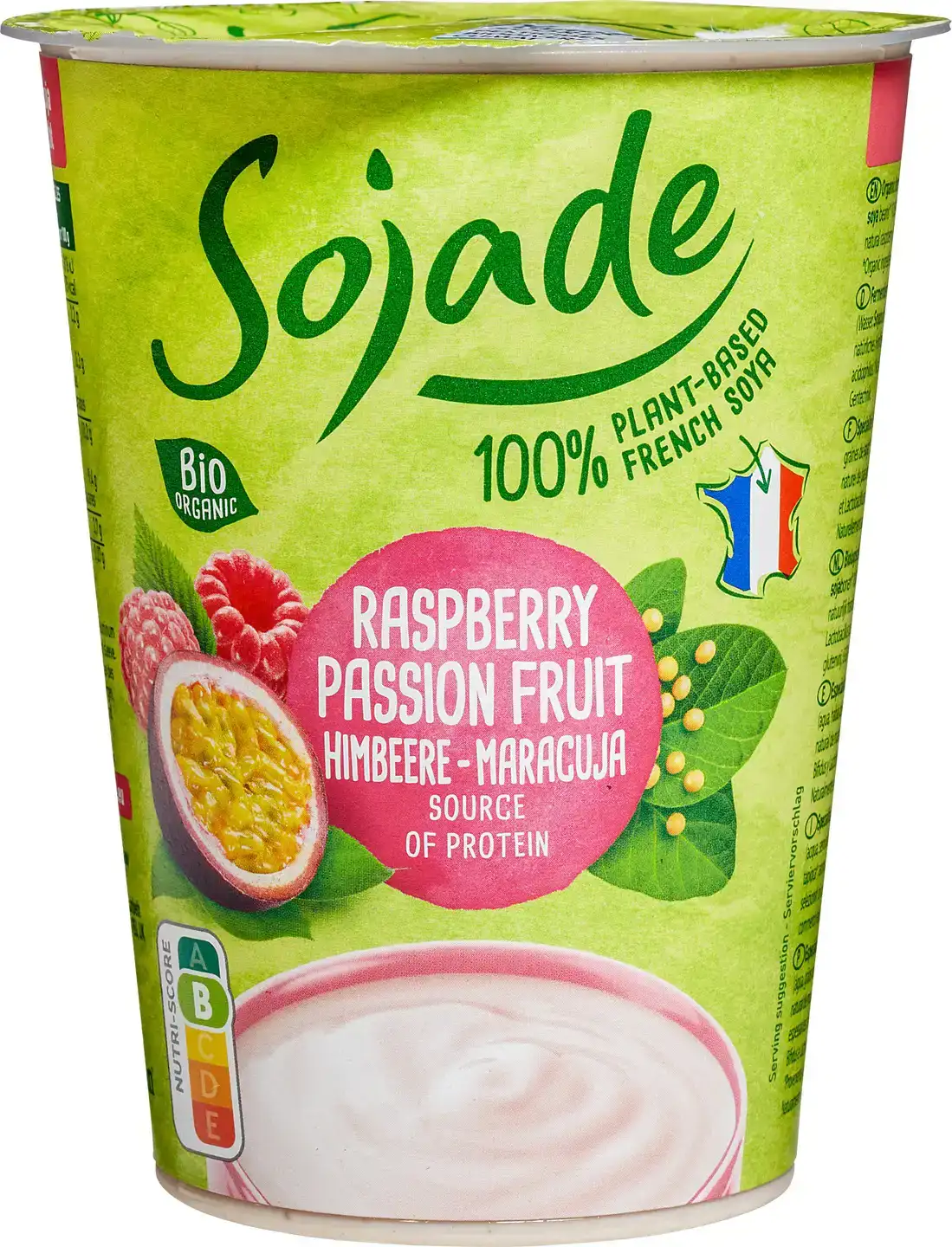 Sojayoghurt framboos passievrucht