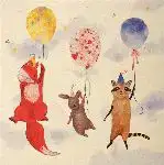 Kaart dieren en ballonnen