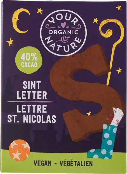 Vegan chocoladeletter bruin S 130 g