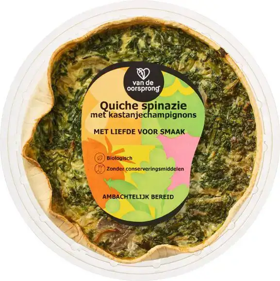 Quiche spinazie kastanjechampignons 350 g