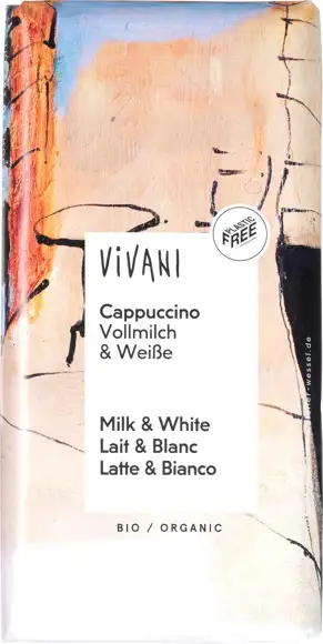 Melk- en witte chocolade cappuccino 100 g