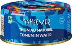 Tonijnstukken in water