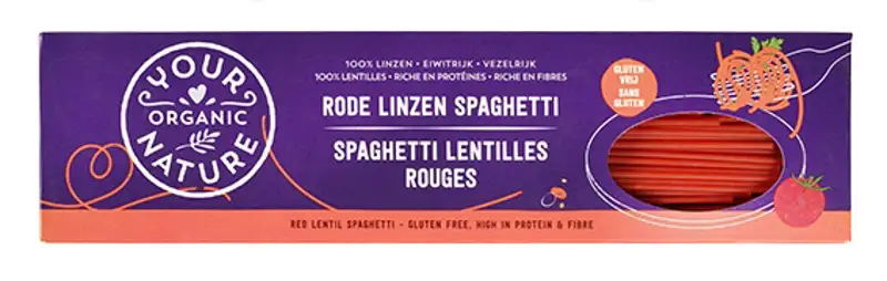 Rode linzen spaghetti 250 g