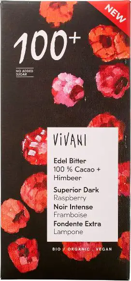 Superior pure chocolade 100% framboos 80 g