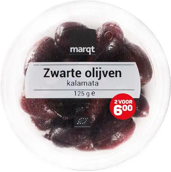 Zwarte kalamata olijven 125 g