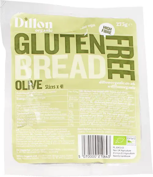 Glutenvrij brood olijven 275 g