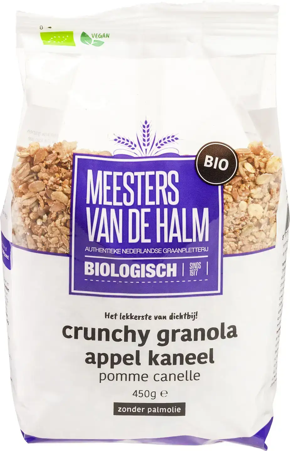 Crunchy granola appel kaneel