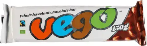 Vegan chocoladereep hele hazelnoten