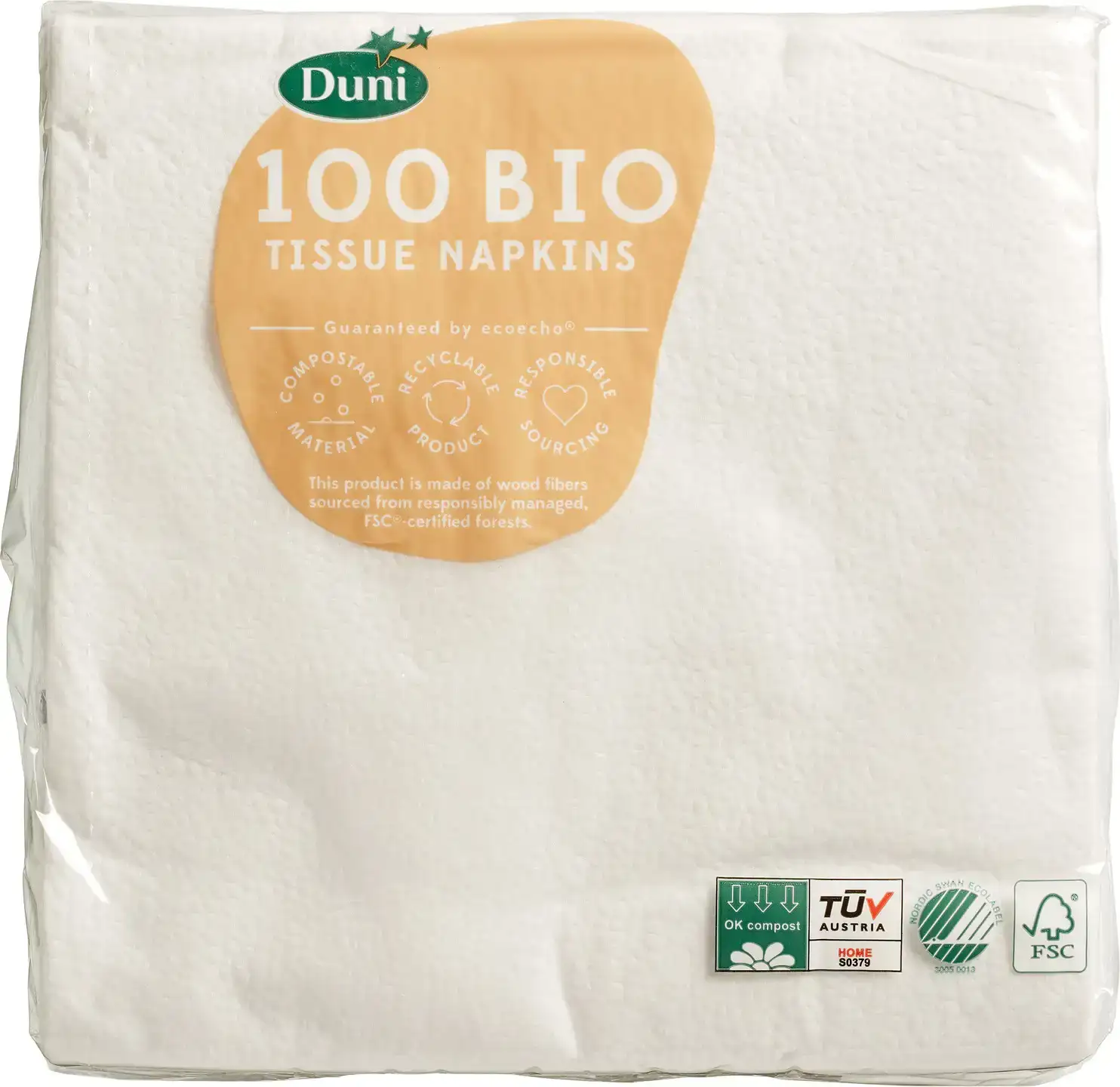 Witte servetten 1-laags