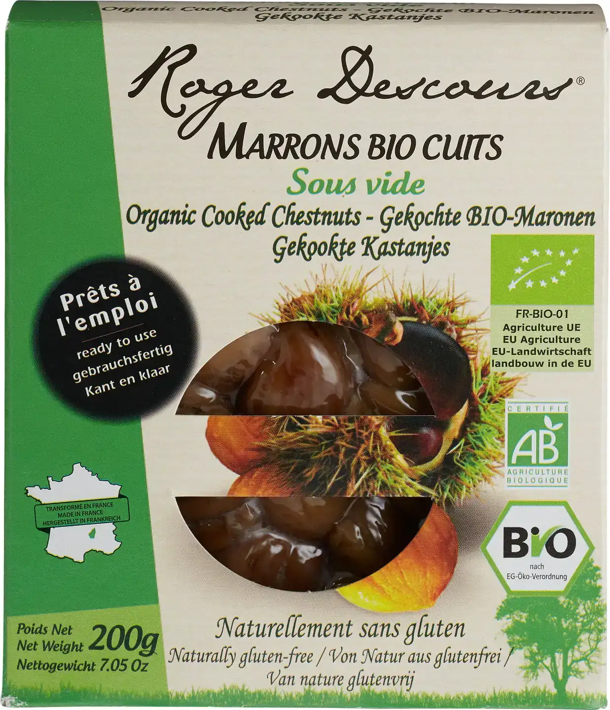 Gekookte kastanje (vacuüm)