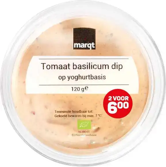 Tomaten- basilicumdip op yoghurtbasis 120 g