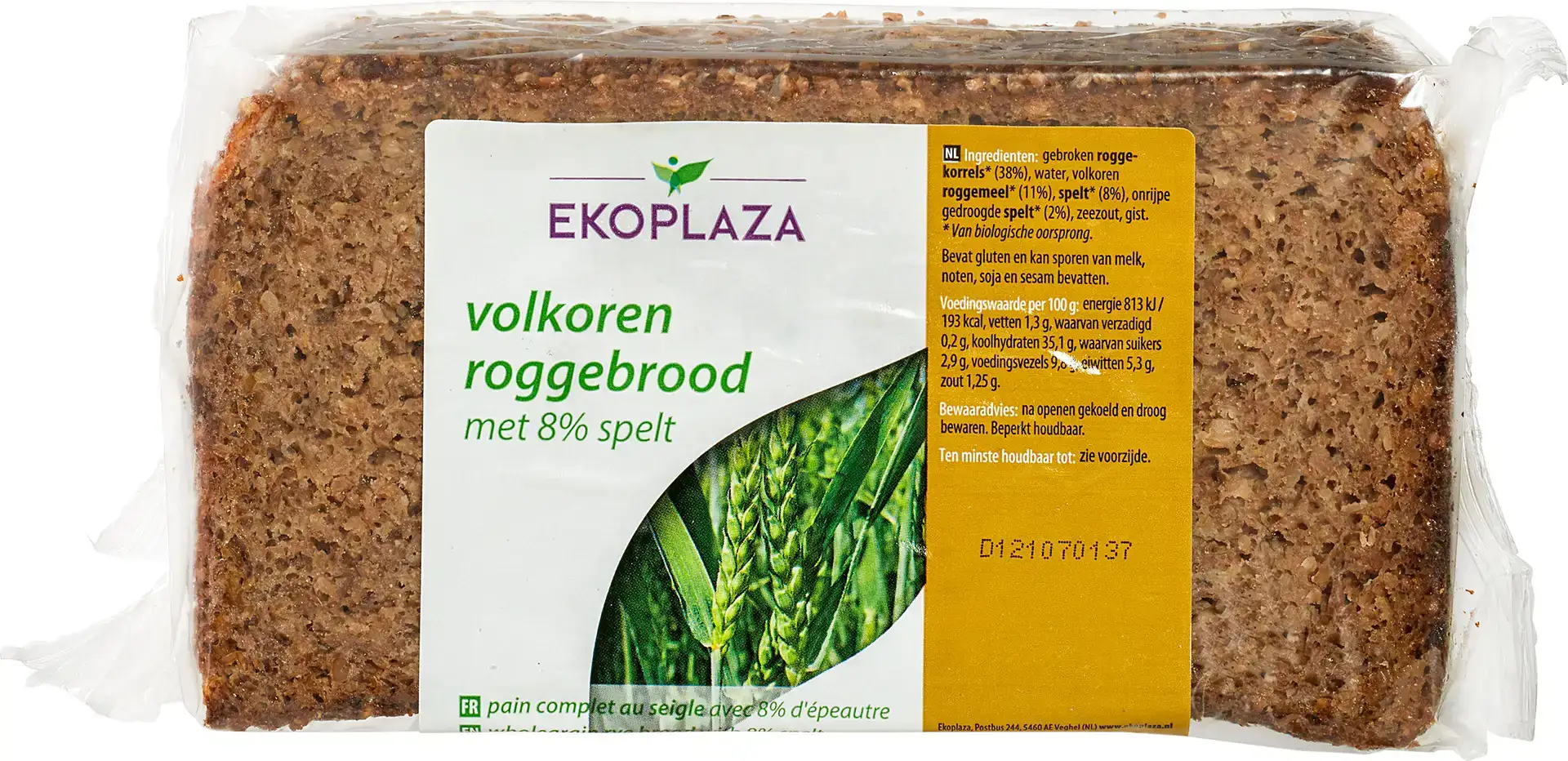 Volkoren roggebrood spelt
