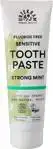 Fluoridevrije sensitive tandpasta strong mint