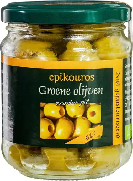 Groene olijven zonder pit 100 g