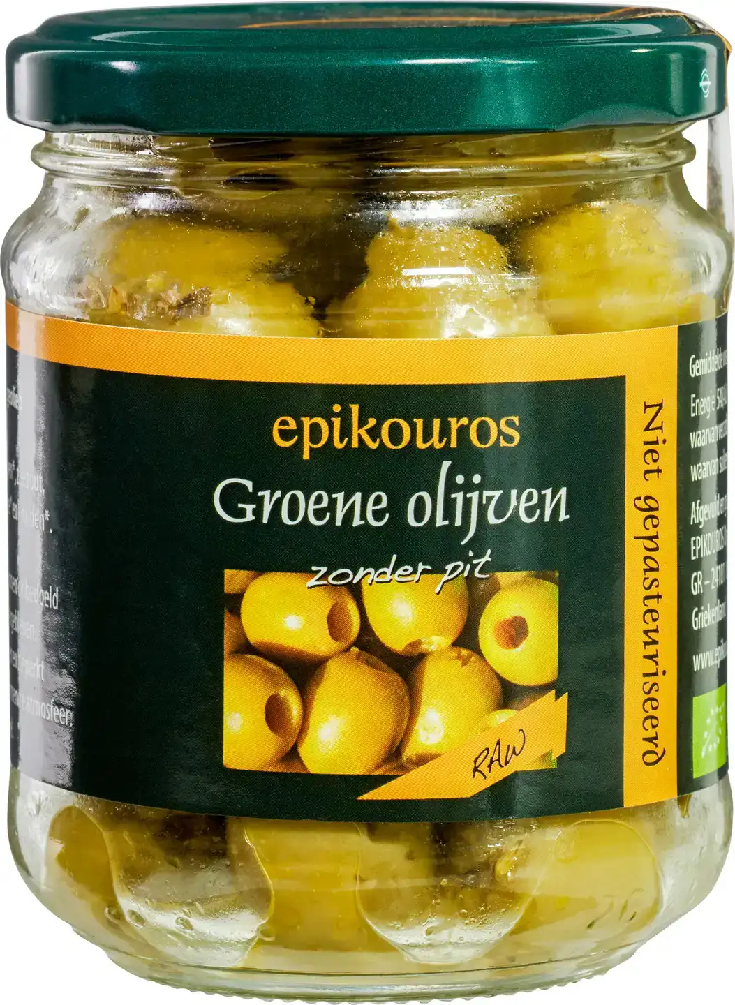 Groene olijven zonder pit