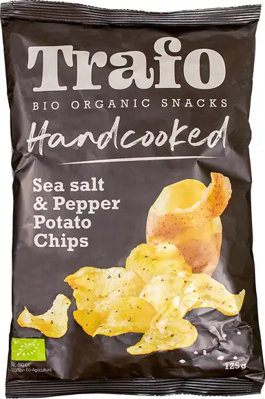 Hand cooked chips zout-zwarte peper 125 g