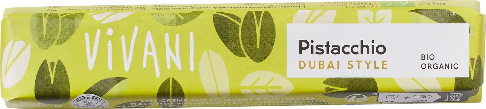 Melkchocoladereepje pistacchio dubai style