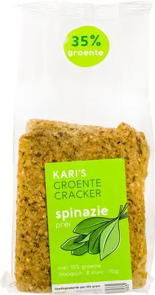 Groentecracker spinazie prei 180 g